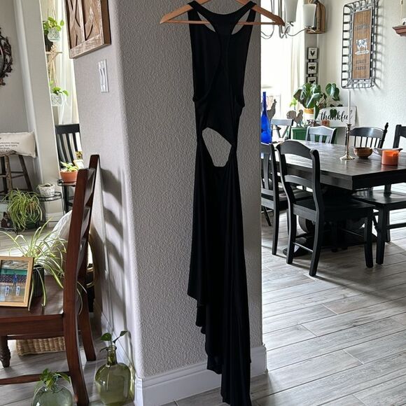 NWOT Free People Beach Bethany MIDI Black Sleeveless S Open Back Boho Flowy Chic - Picture 8 of 10